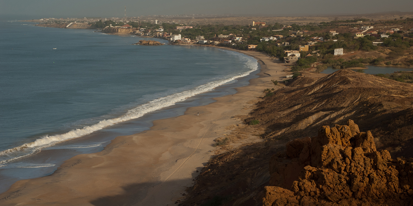 Natural Reserve of Popenguine and village of Popenguine in the background.