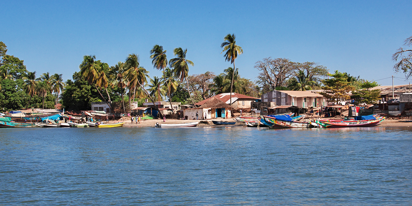 Small village on Casamance river, Ziguinchor Region, Senegal, West Africa