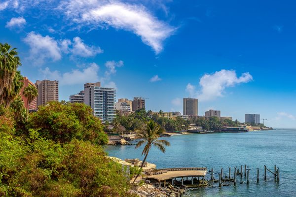 Beautiful coastal views from the Corniche promenade, Dakar, Sene Beautiful coastal views from the Corniche promenade, Dakar, Senegal, West Africa