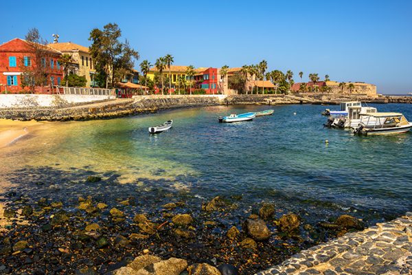 Historic city on the Goree island near Dakar, Senegal, Africa Historic city on the Goree island near Dakar, Senegal, Africa. Goree Island is a UNESCO World Heritage Site known for its historical significance as a center of the transatlantic slave trade.